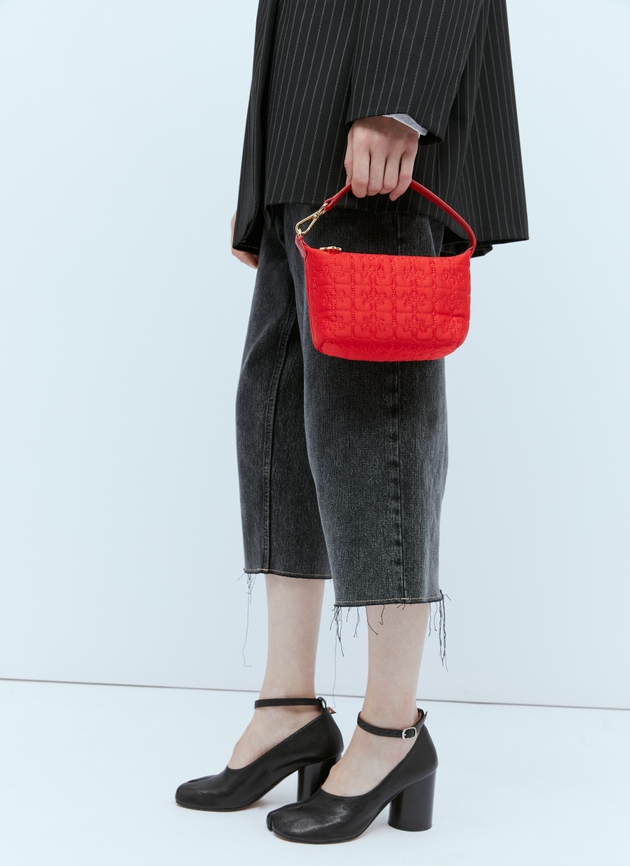 GANNI Butterfly Small Pouch Satin Handbag | Woman Handbags