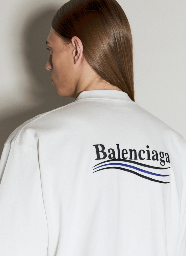 Tシャツ・カットソー BALENCIAGA Men T Shirts 787349TRVB7 9081 WHITE Balenciaga Large Fit T-shirt | Man T-shirts White Xxl
