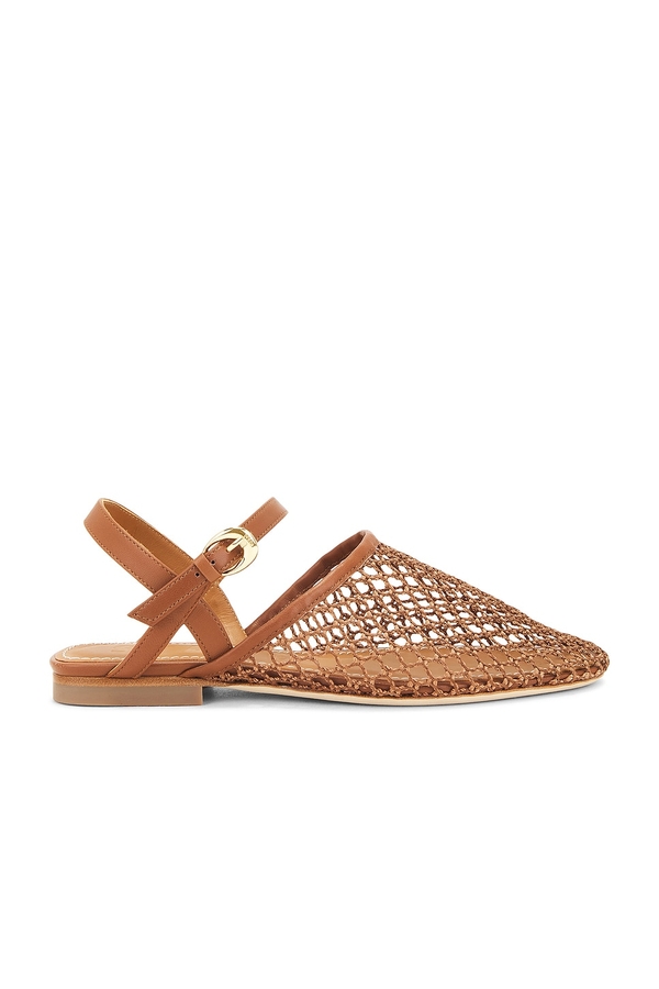 Staud Rete Sandal in Tan Netting - Tan. Size 39 (also in ).