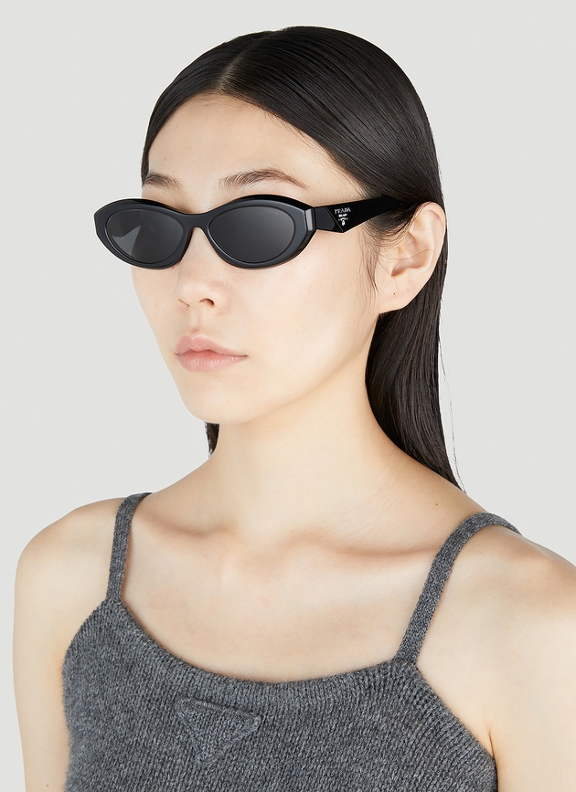 Prada Oval Frame Sunglasses | Woman Sunglasses Black One