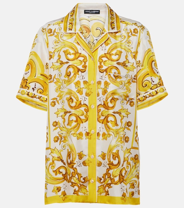 Dolce&Gabbana Majolica silk twill shirt