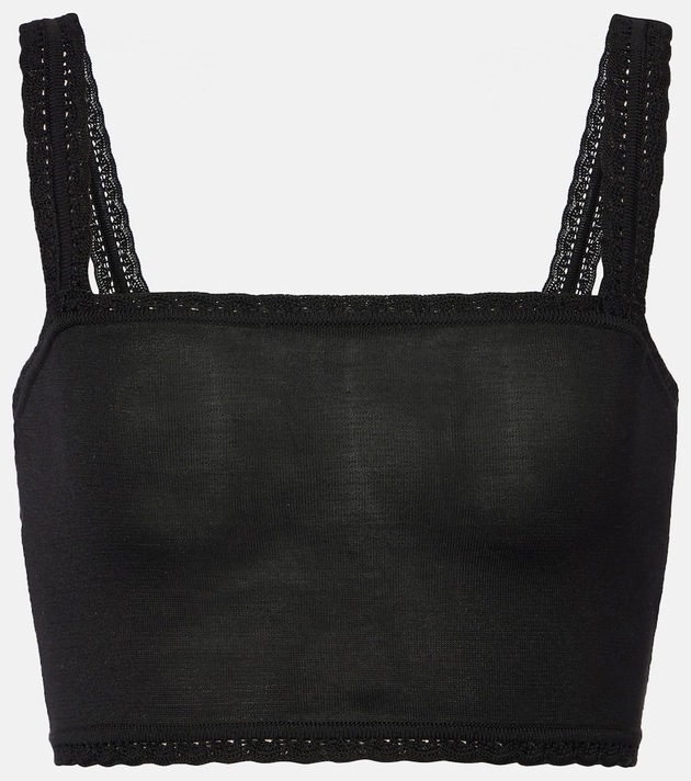 Dolce&Gabbana Knitted silk crop top