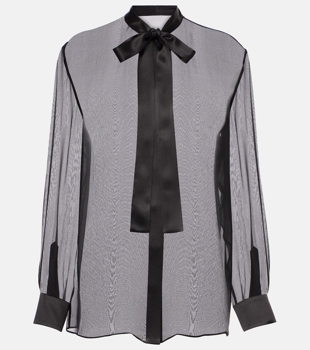 Dolce&Gabbana Tie-neck silk blouse