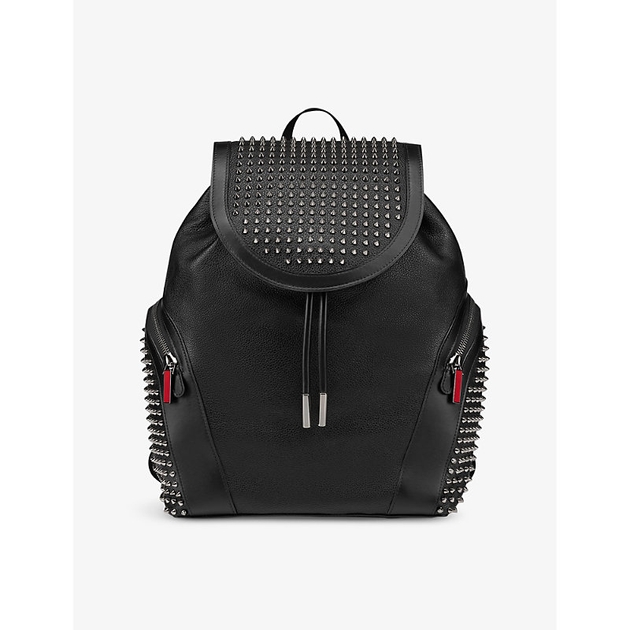 Mens Christian Louboutin Funky Spike-Embellishment Leather Backpack