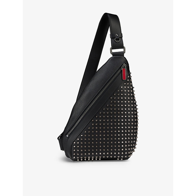 Mens Christian Louboutin Funky Spikes Leather Cross-Body Bag