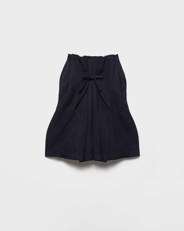 Navy Chevron wool midi skirt | PRADA