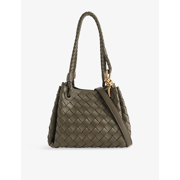 Womens Bottega Veneta Parachute Mini Leather Tote Bag
