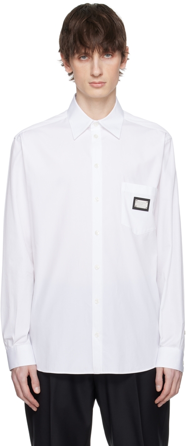 Dolce & Gabbana White Martini-Fit Shirt