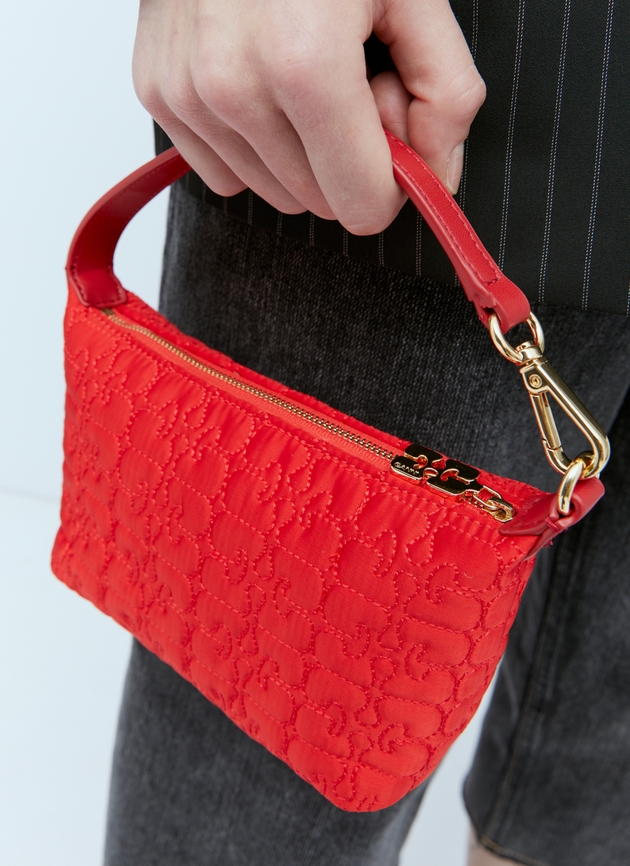 GANNI Butterfly Small Pouch Satin Handbag | Woman Handbags