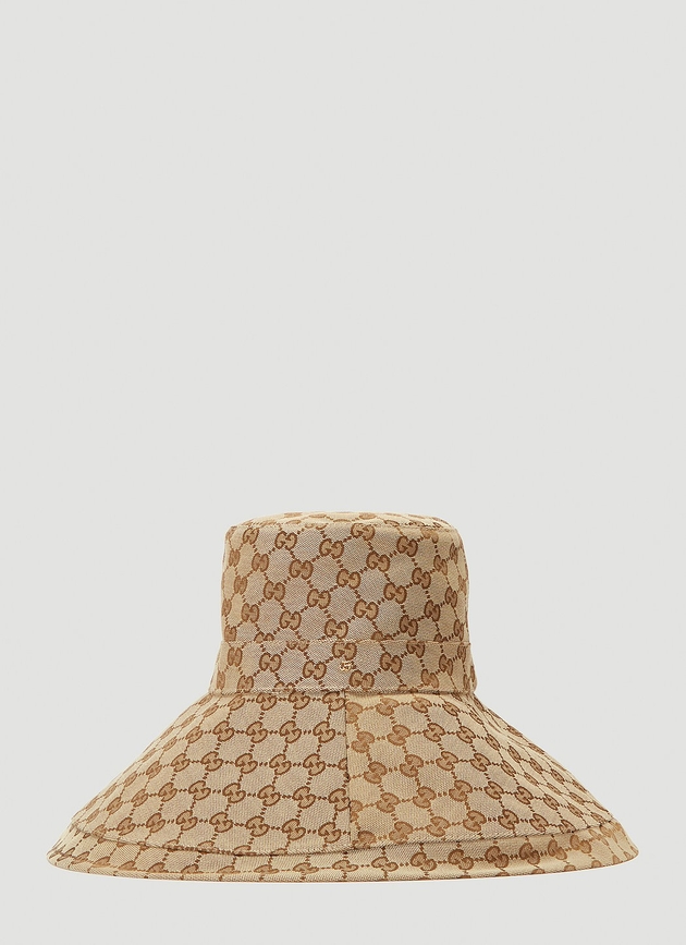 Gucci Oversized Gg Logo Bucket Hat | Woman Hats Beige M
