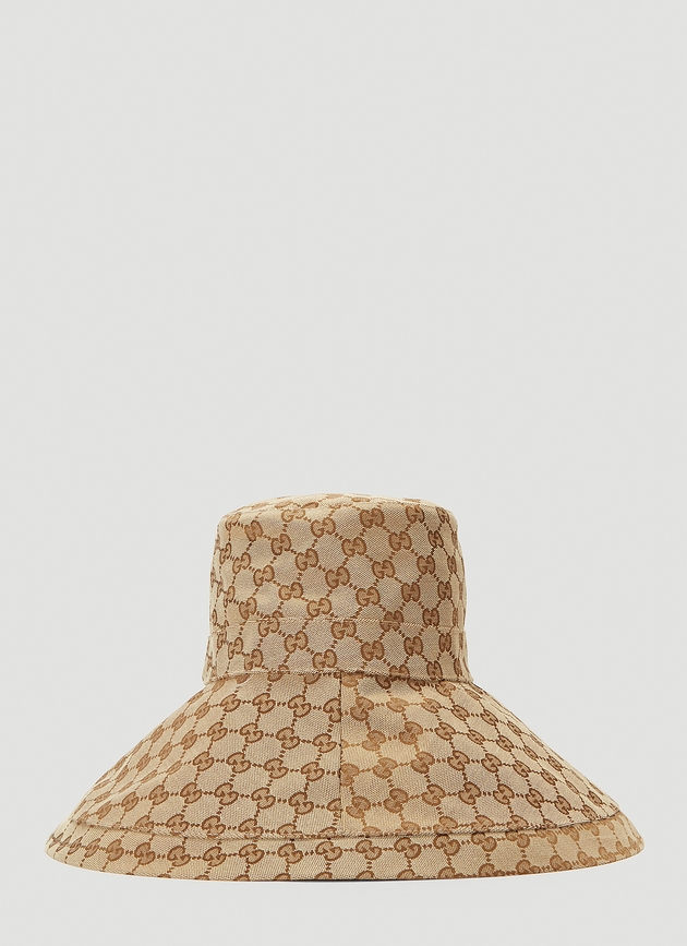 Gucci Oversized Gg Logo Bucket Hat | Woman Hats Beige M