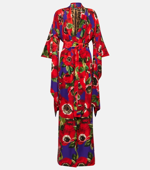 Dolce&Gabbana Floral silk robe