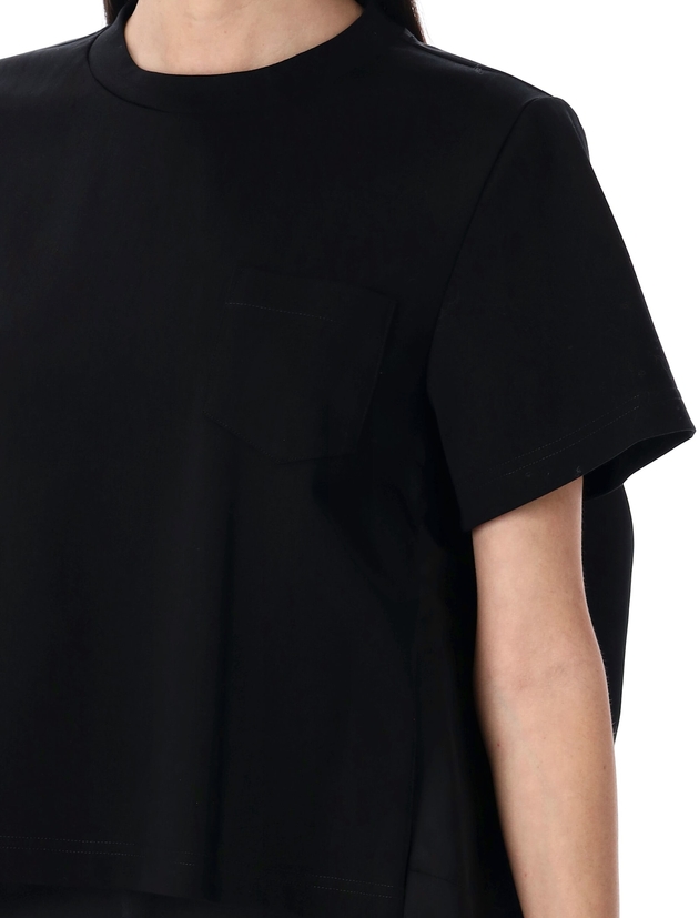 Sacai Nylon Twill Mix Cotton Jersey T-shirt